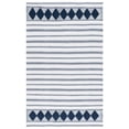 thumbnail image 1 of SAFAVIEH Montauk Foliage Striped Cotton Area Rug, Navy/Ivory, 4' x 6', 1 of 9