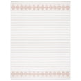 thumbnail image 1 of SAFAVIEH Montauk Foliage Striped Cotton Area Rug, Pink/Ivory, 8' x 10', 1 of 9