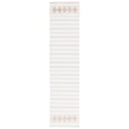 thumbnail image 1 of SAFAVIEH Montauk Foliage Striped Cotton Runner Rug, Pink/Ivory, 2'3" x 9', 1 of 8