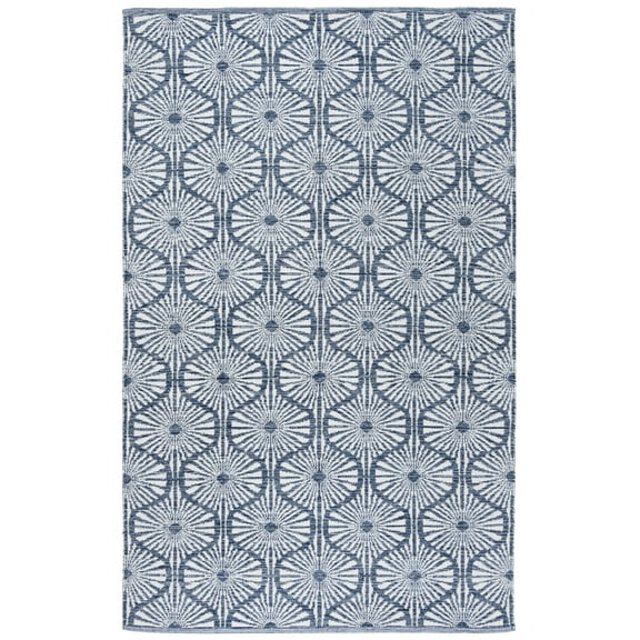 SAFAVIEH Montauk Garland Geometric Area Rug, Navy/Ivory, 8' x 10'