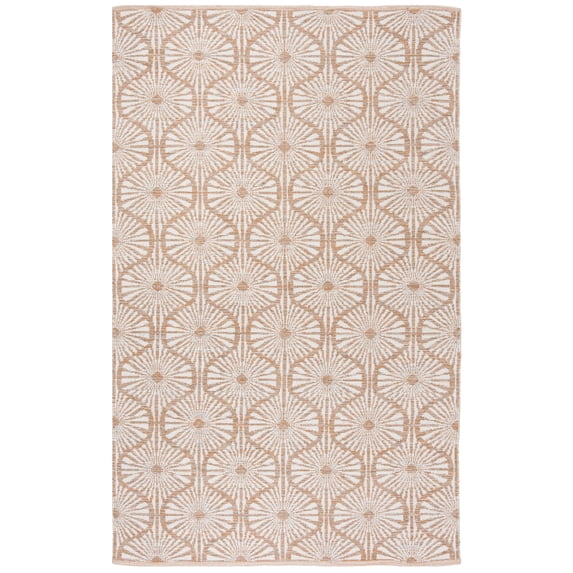SAFAVIEH Montauk Garland Geometric Area Rug, Orange/Ivory, 5' x 8'