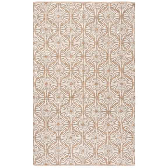 SAFAVIEH Montauk Garland Geometric Area Rug, Orange/Ivory, 5' x 8'