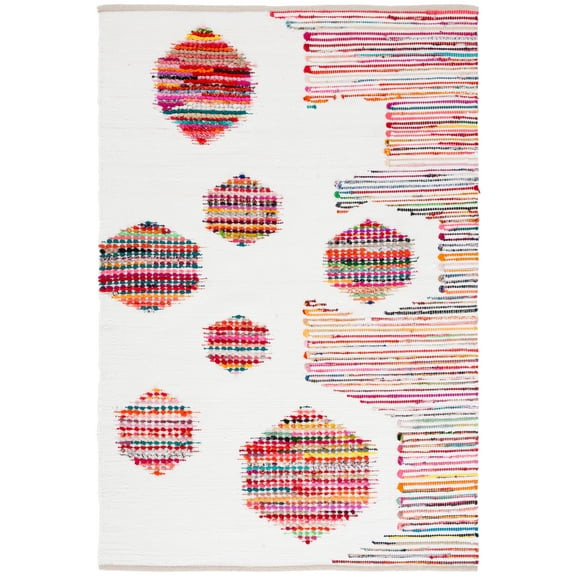 SAFAVIEH Montauk Gino Abstract Area Rug, Ivory/Red, 5' x 8'