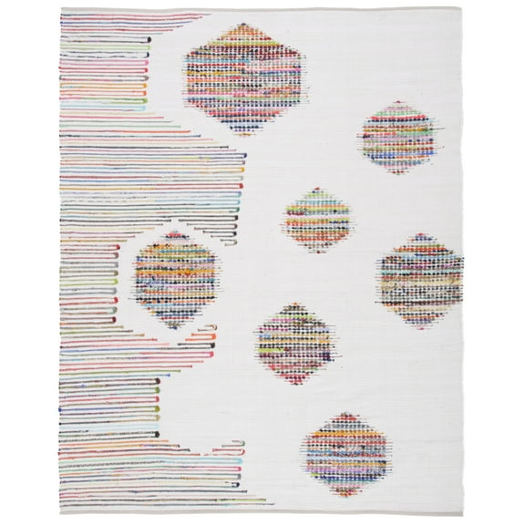 SAFAVIEH Montauk Gino Abstract Area Rug, Ivory/Red, 8' x 10'