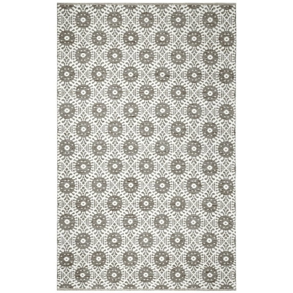 SAFAVIEH Montauk Gulden Geometric Area Rug, Charcoal/Ivory, 3' x 5'