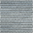 thumbnail image 1 of SAFAVIEH Montauk Harding Geometric Striped Cotton Area Rug, Ivory Blue/Black, 4' x 4' Square, 1 of 10