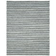 thumbnail image 1 of SAFAVIEH Montauk Harding Geometric Striped Cotton Area Rug, Ivory Blue/Black, 6' x 9', 1 of 9