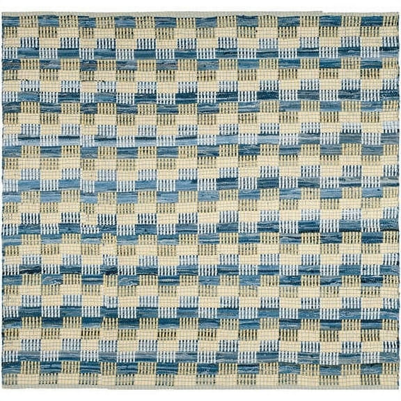 SAFAVIEH Montauk Irving Geometric Squares Cotton Runner Rug, Gold/Multi, 2'3" x 6'