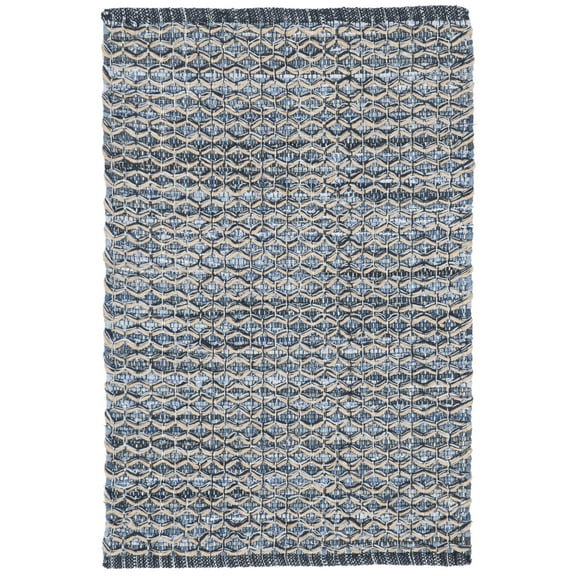 SAFAVIEH Montauk Jamaar Braided Trellis Area Rug, Blue, 3' x 5'