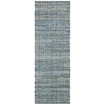 SAFAVIEH Montauk Jamaar Braided Trellis Runner Rug, Blue, 2'3" x 7'