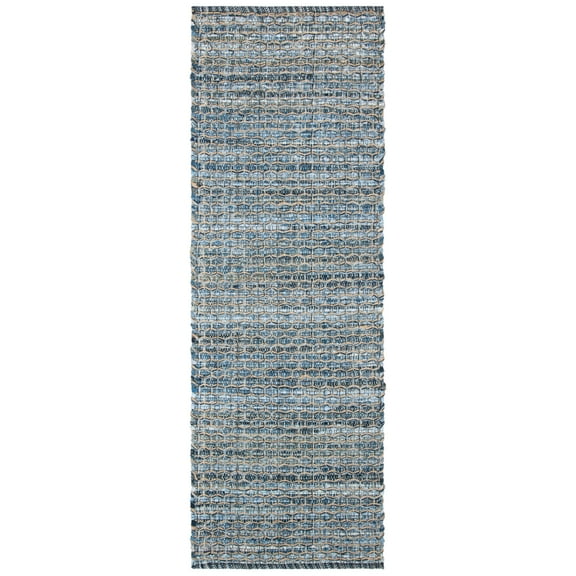 SAFAVIEH Montauk Jamaar Braided Trellis Runner Rug, Blue, 2'3" x 7'