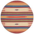 thumbnail image 1 of SAFAVIEH Montauk Jaslyn Southwestern Cotton Area Rug, Red/Blue, 6' x 6' Round, 1 of 10