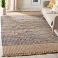 thumbnail image 1 of SAFAVIEH Montauk Jayde Striped Cotton Area Rug, Beige/Multi, 6' x 6' Square, 1 of 6