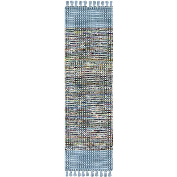 SAFAVIEH Montauk Jayde Striped Cotton Area Rug, Grey/Multi, 2'6" x 4'