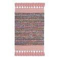 thumbnail image 1 of SAFAVIEH Montauk Jayde Striped Cotton Area Rug, Pink/Multi, 2'6" x 4', 1 of 6