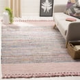 thumbnail image 1 of SAFAVIEH Montauk Jayde Striped Cotton Area Rug, Pink/Multi, 3' x 5', 1 of 6