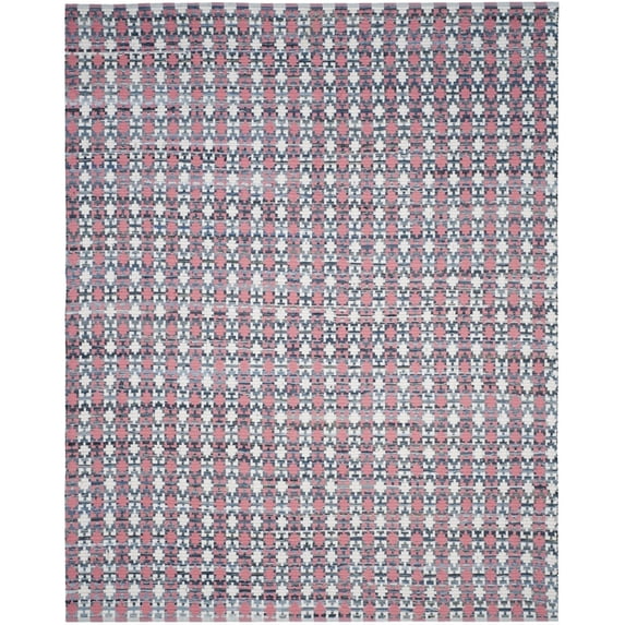 SAFAVIEH Montauk Jefferson Geometric Quatrefoils Cotton Area Rug, Coral/Multi, 3' x 5'