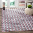 thumbnail image 1 of SAFAVIEH Montauk Jefferson Geometric Quatrefoils Cotton Area Rug, Coral/Multi, 6' x 6' Square, 1 of 9