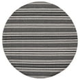 thumbnail image 1 of SAFAVIEH Montauk Joanna Striped Cotton Area Rug, Black/Ivory, 6' x 6' Round, 1 of 8
