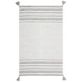 thumbnail image 1 of SAFAVIEH Montauk Jobeth Striped Cotton Area Rug, Grey/Ivory, 4' x 6', 1 of 8