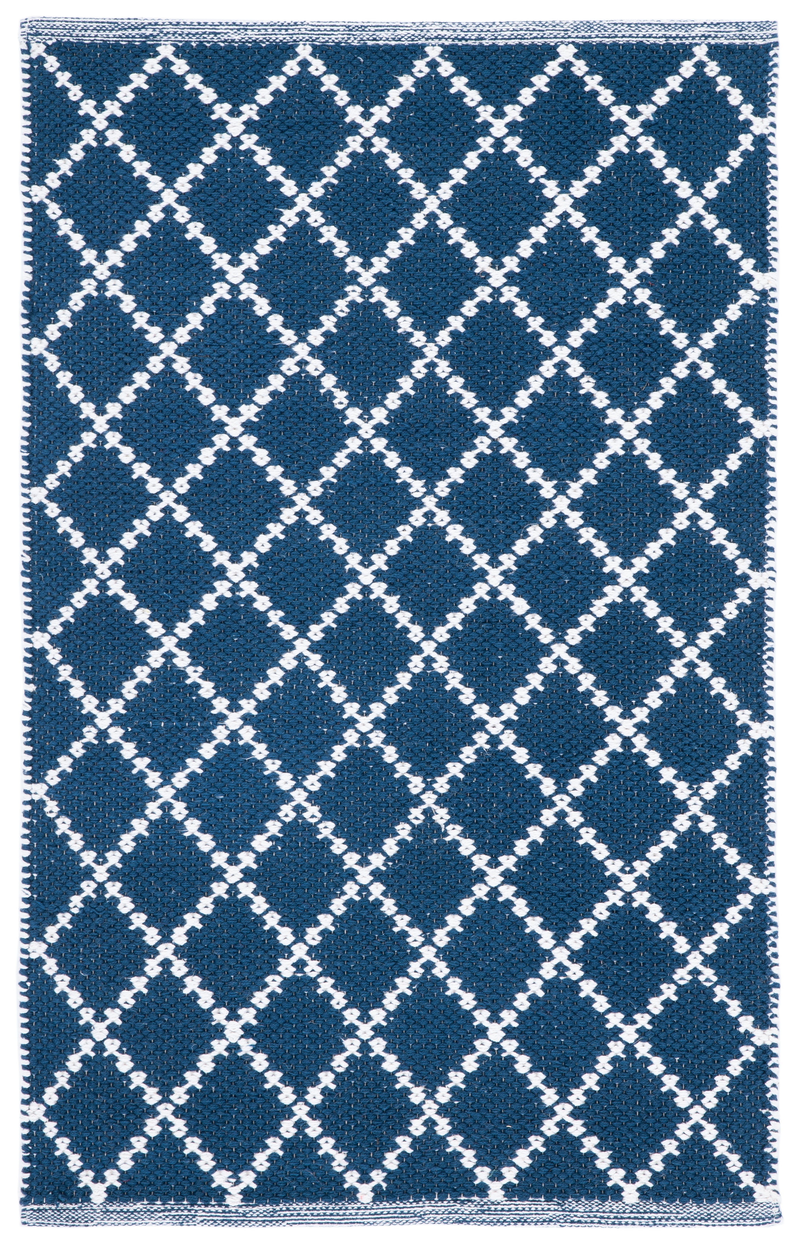 Ivory Cotton Handwoven Flatweave Rectangular Rug - 3' x 5'