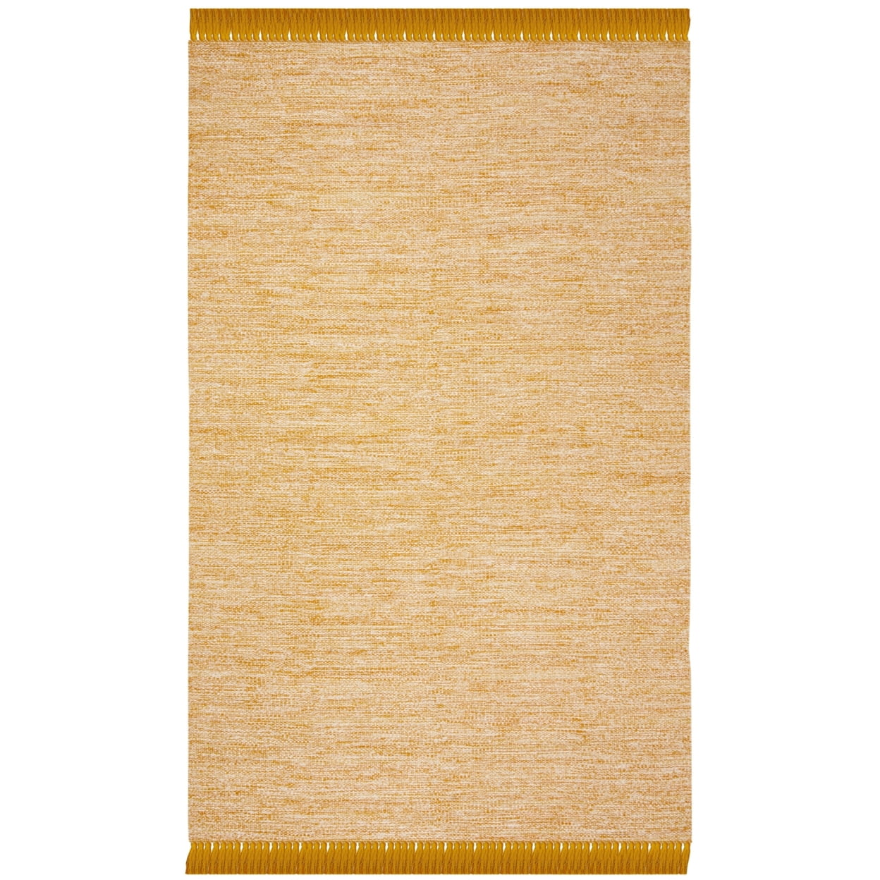 SAFAVIEH Montauk Justin Solid Braided Cotton Area Rug, Gold, 8' x 10'