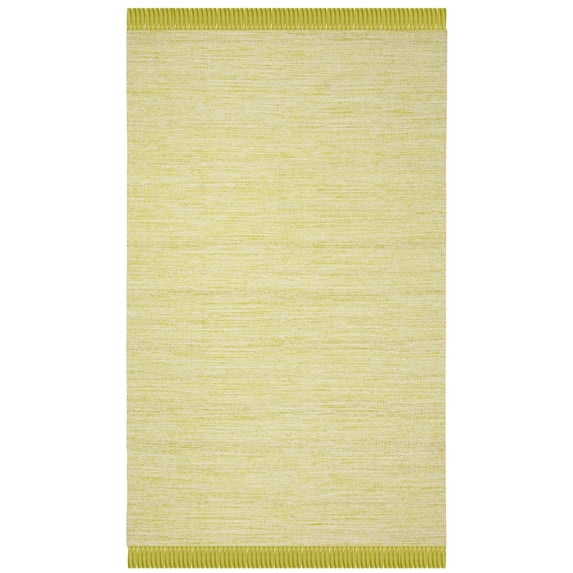 SAFAVIEH Montauk Justin Solid Braided Cotton Area Rug, Olive/Green, 5' x 8'