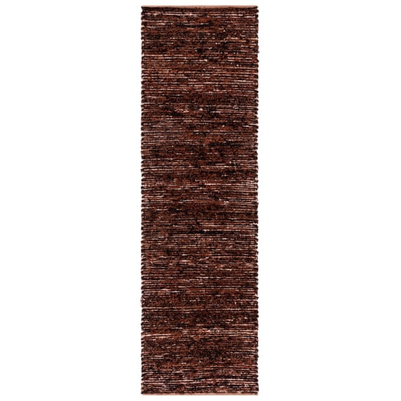 SAFAVIEH Montauk Karenza Abstract Runner Rug, Rust/Black, 2'3" x 8'