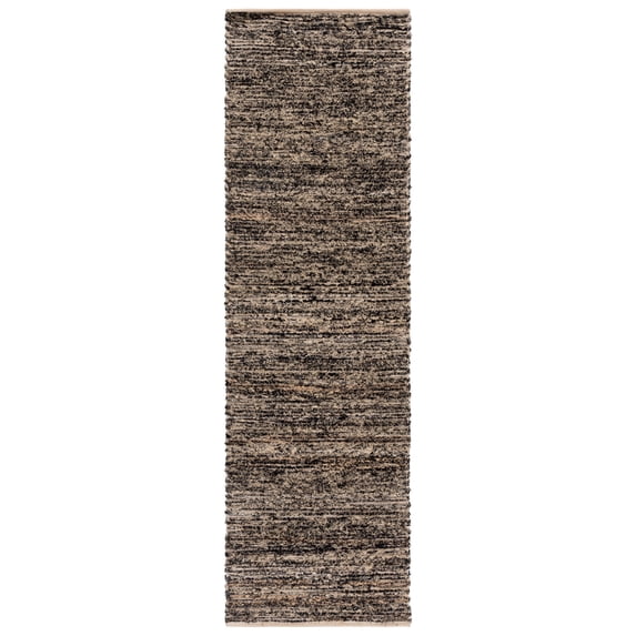 SAFAVIEH Montauk Karenza Abstract Runner Rug, Taupe/Black, 2'3" x 8'