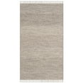 thumbnail image 1 of SAFAVIEH Montauk Karlene Geometric Striped Cotton Area Rug, Ivory/Steel Grey, 3' x 5', 1 of 8