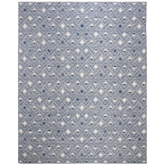 SAFAVIEH Montauk Katee Geometric Diamonds Area Rug, Navy/Ivory, 3' x 5'