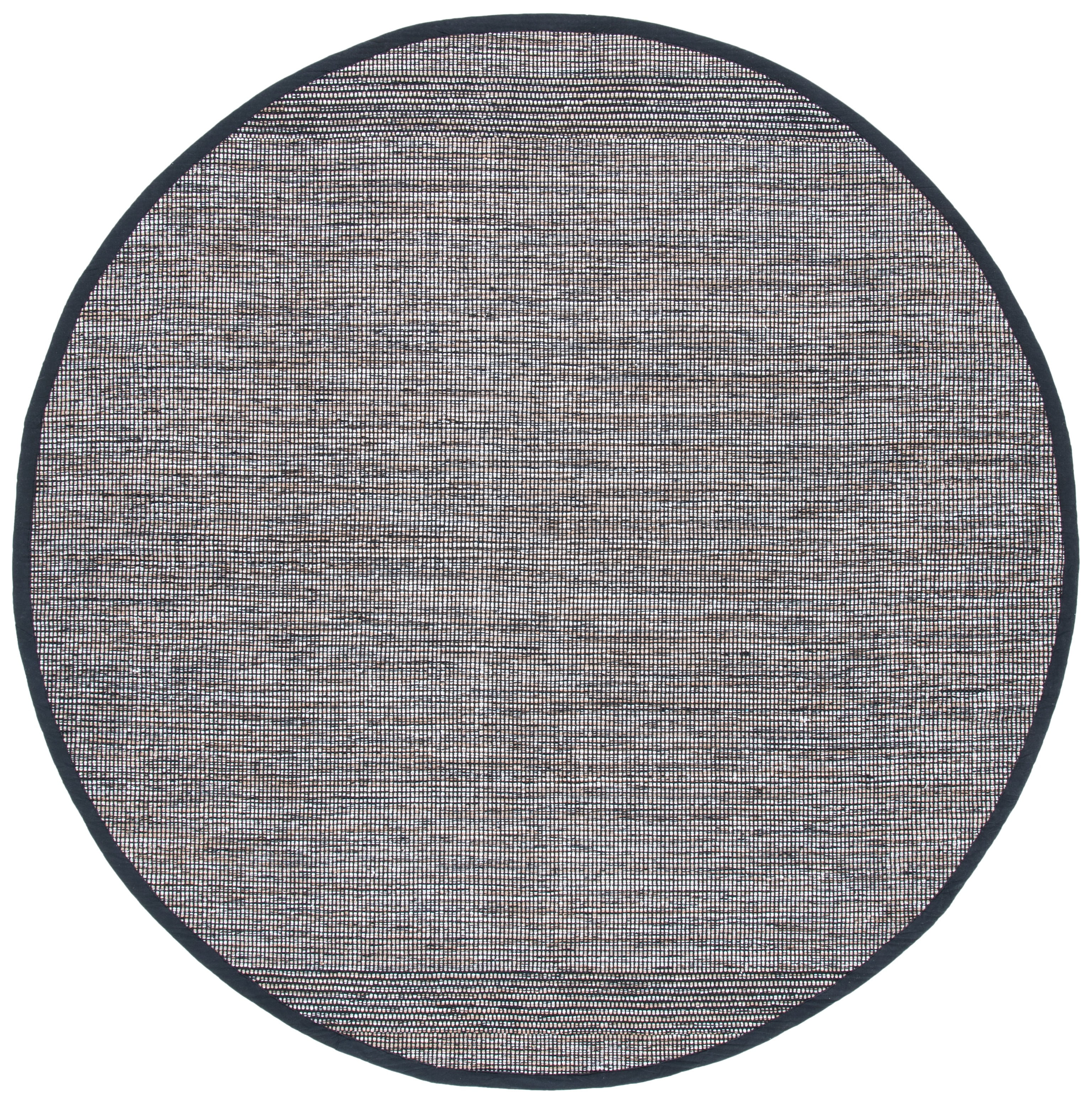 SAFAVIEH Montauk Kelsey Distressed Cotton Area Rug, Beige/Ivory, 6' x 6' Round