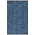 thumbnail image 1 of SAFAVIEH Montauk Kelsey Distressed Cotton Area Rug, Blue/Black, 6' x 9', 1 of 8