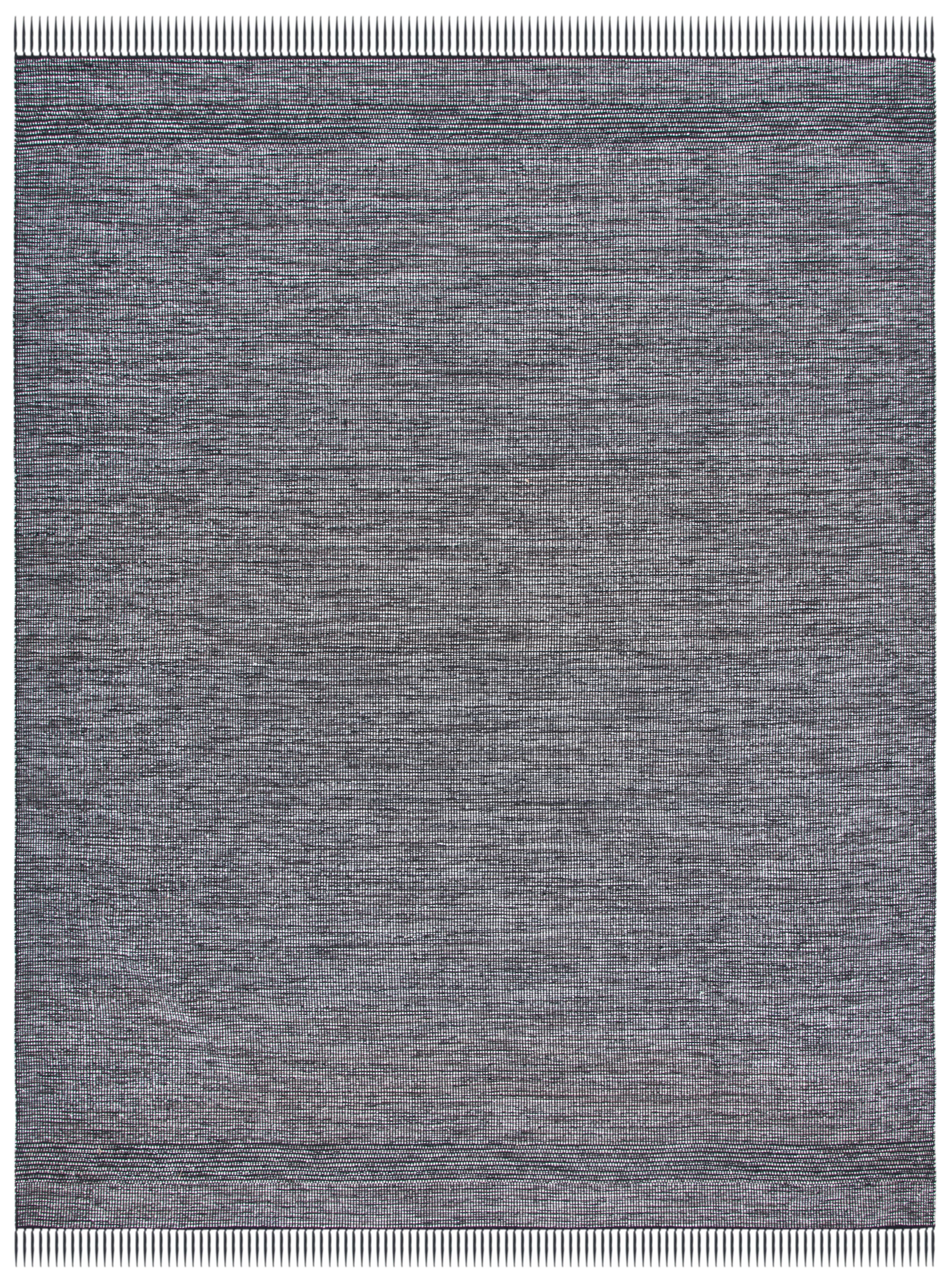 SAFAVIEH Montauk Kelsey Distressed Cotton Area Rug, Charcoal/Black, 8' x 10'