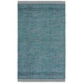 thumbnail image 1 of SAFAVIEH Montauk Kelsey Distressed Cotton Area Rug, Turquoise/Black, 4' x 6', 1 of 10