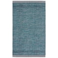 thumbnail image 1 of SAFAVIEH Montauk Kelsey Distressed Cotton Area Rug, Turquoise/Black, 6' x 9', 1 of 8