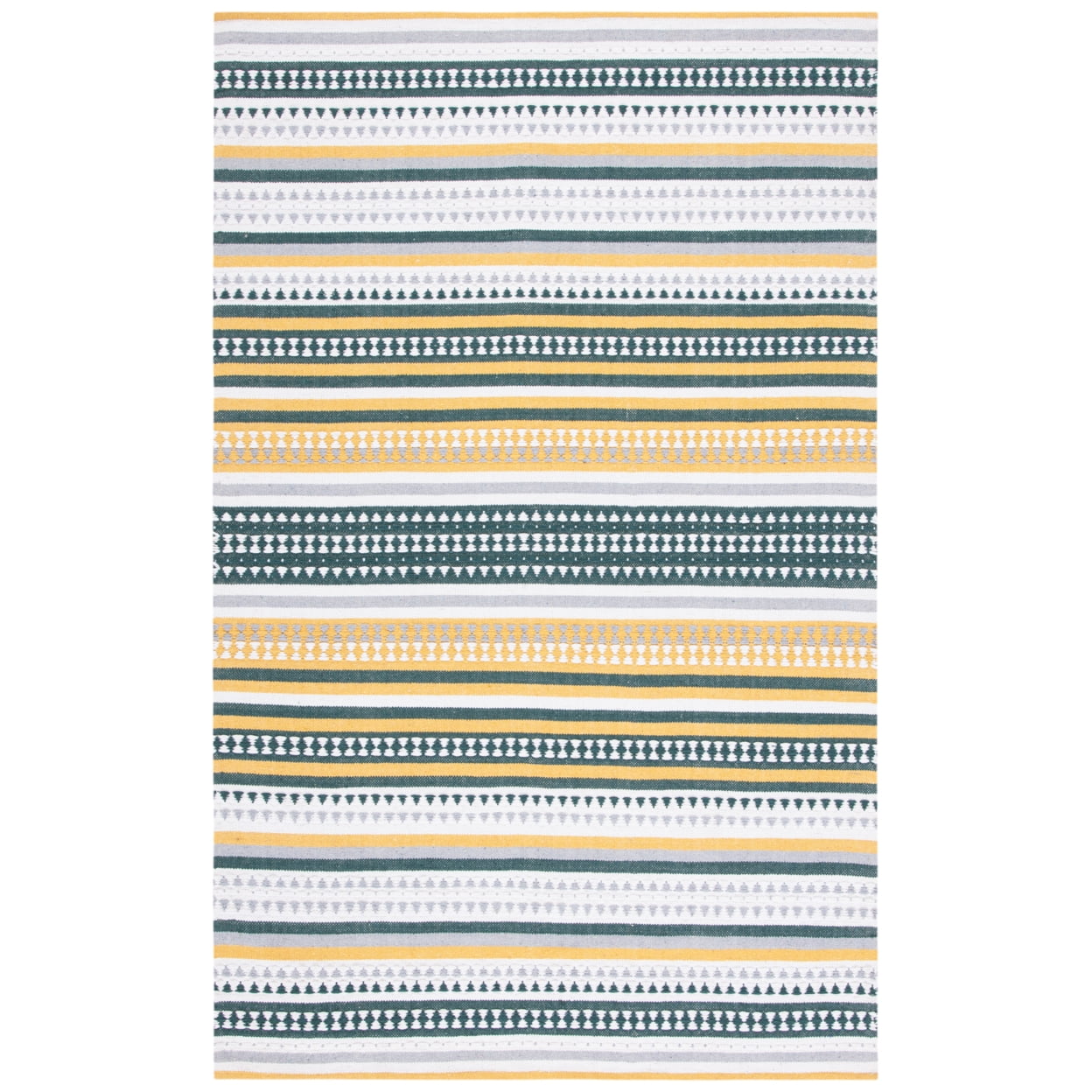 Ivory Coast Hand-Woven Cotton Flatweave 3' x 5' Rug