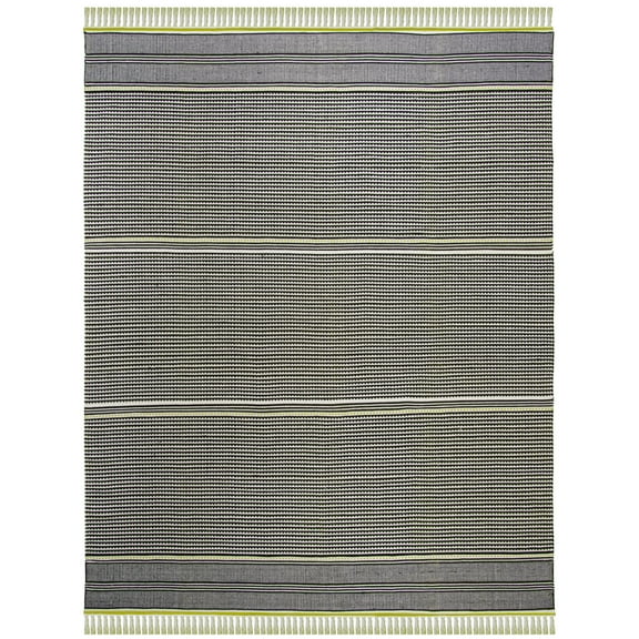 SAFAVIEH Montauk Kiana Striped Area Rug, Lime/Multi, 5' x 8'