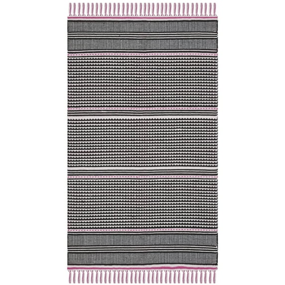 SAFAVIEH Montauk Kiana Striped Area Rug, Pink/Multi, 3' x 5'