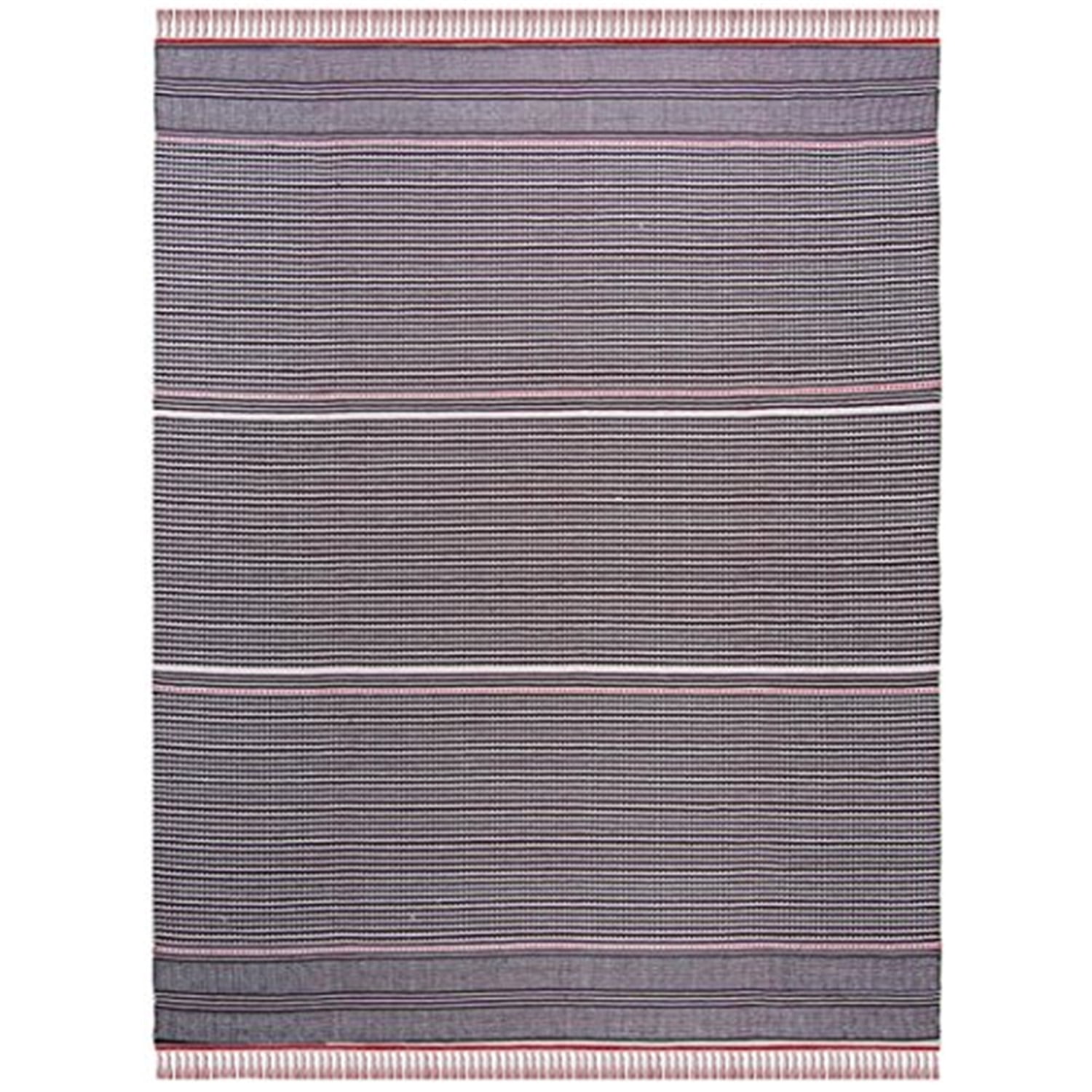Coastal Breeze Red Cotton 8' x 10' Handwoven Flatweave Area Rug