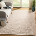 thumbnail image 1 of SAFAVIEH Montauk Kimberlyn Geometric Diamond Cotton Area Rug, Beige/Ivory, 3' x 5', 1 of 6