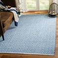 thumbnail image 1 of SAFAVIEH Montauk Kimberlyn Geometric Diamond Cotton Area Rug, Blue/Ivory, 3' x 5', 1 of 5