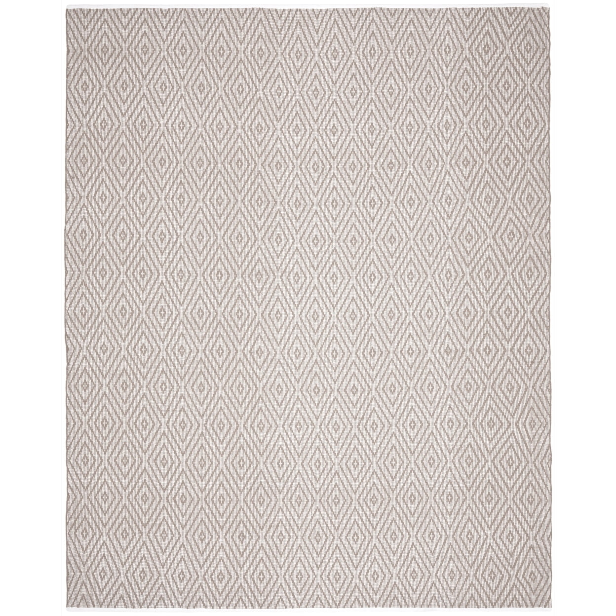 Montauk Grey and Ivory Handwoven Cotton Area Rug, 5' x 8'