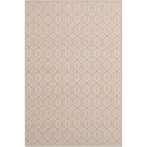 SAFAVIEH Montauk Lavern Geometric Cotton Area Rug, Ivory/Grey, 4' x 6'