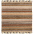 thumbnail image 1 of SAFAVIEH Montauk Lorenzo Striped Cotton Area Rug, Brown/Multi, 6' x 6' Square, 1 of 8