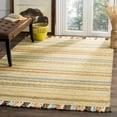 thumbnail image 1 of SAFAVIEH Montauk Lorenzo Striped Cotton Area Rug, Green/Multi, 6' x 6' Square, 1 of 6