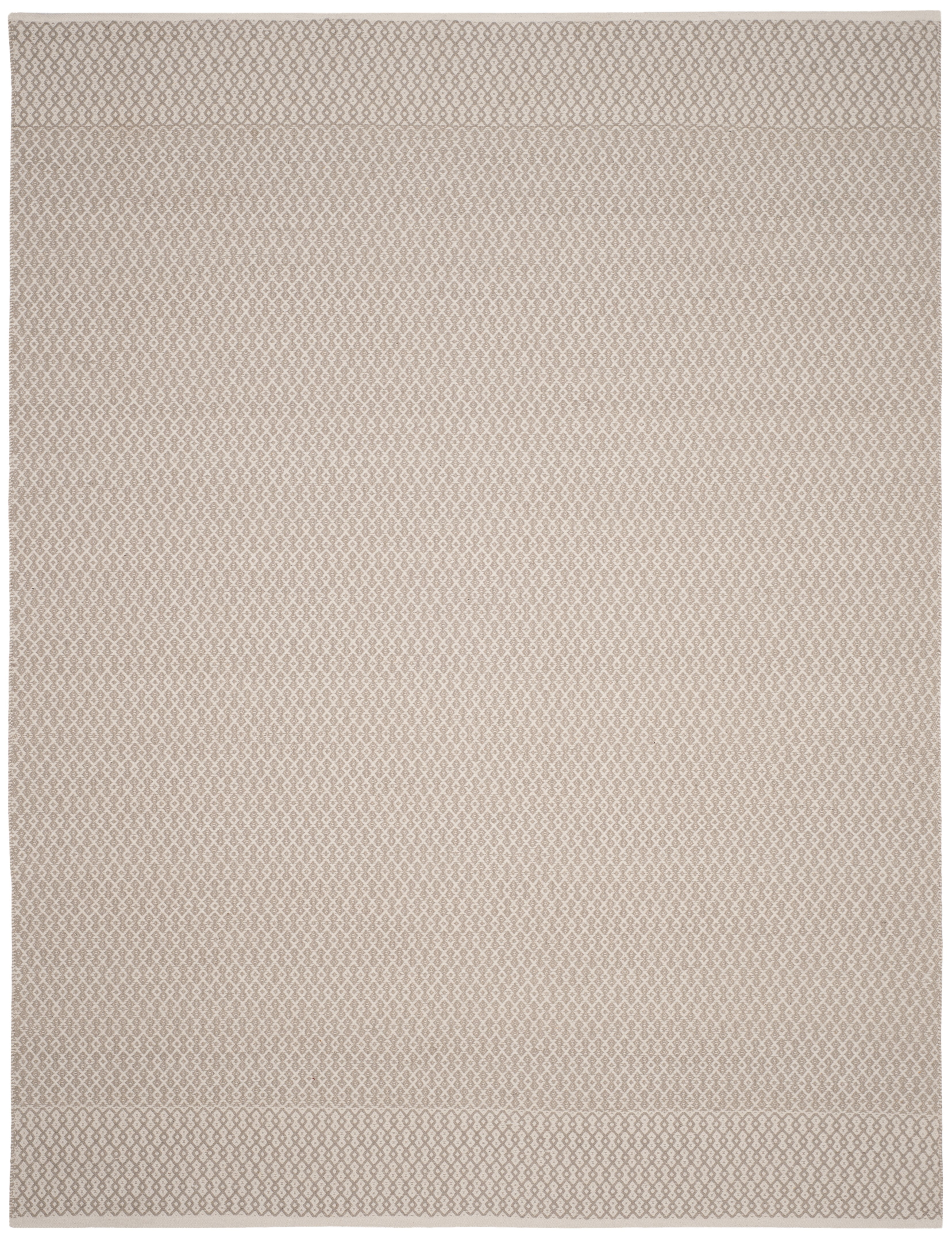 Breezy Coastal Handwoven Off-White Cotton Area Rug 9' x 12'