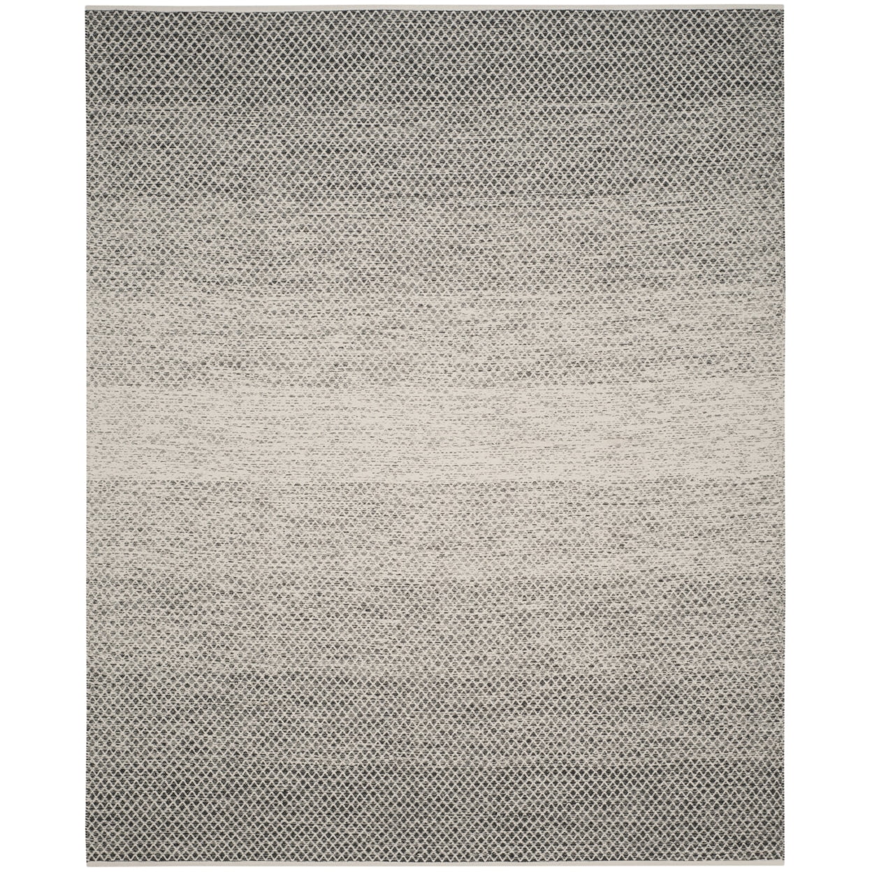 Coastal Charm Black & Ivory Cotton 9' x 12' Handwoven Rug