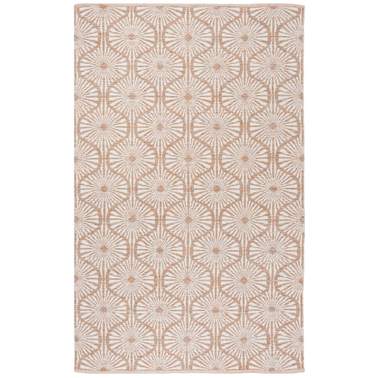 Handwoven Orange & Ivory Cotton Blend 27'' Runner Rug