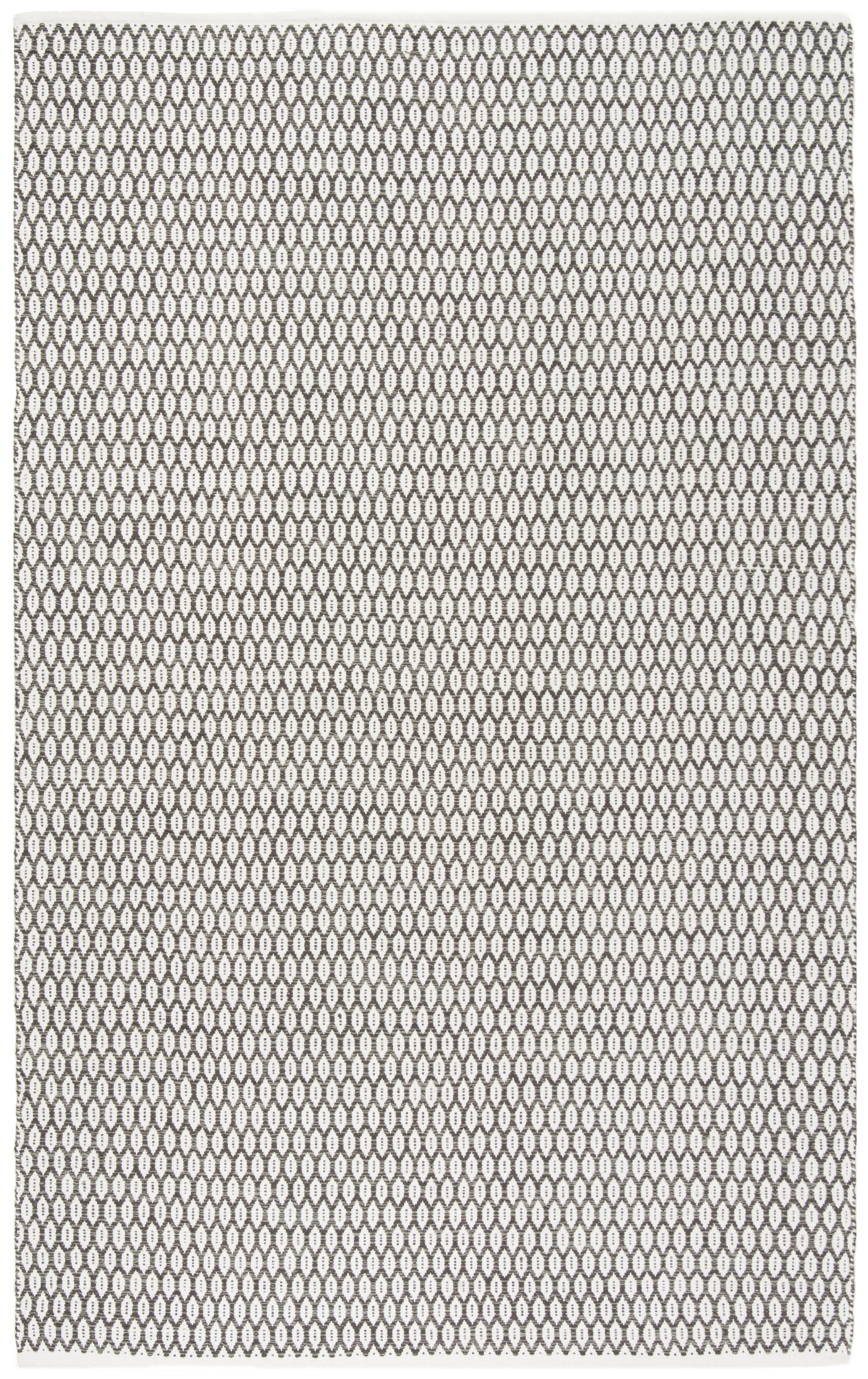 SAFAVIEH Montauk Crystal Geometric Cotton Area Rug, Charcoal/Ivory, 9' x 12'